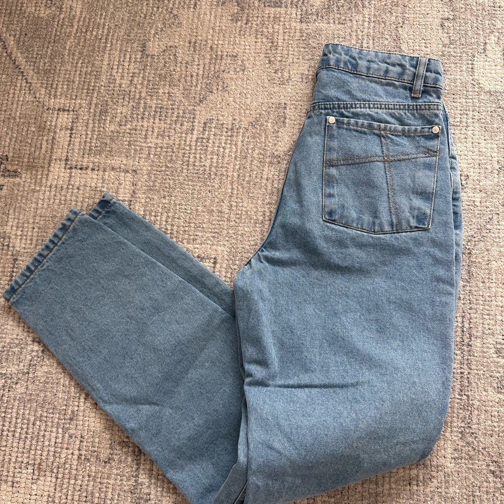 The Ragged Priest High Rise Mom Jeans in light wash